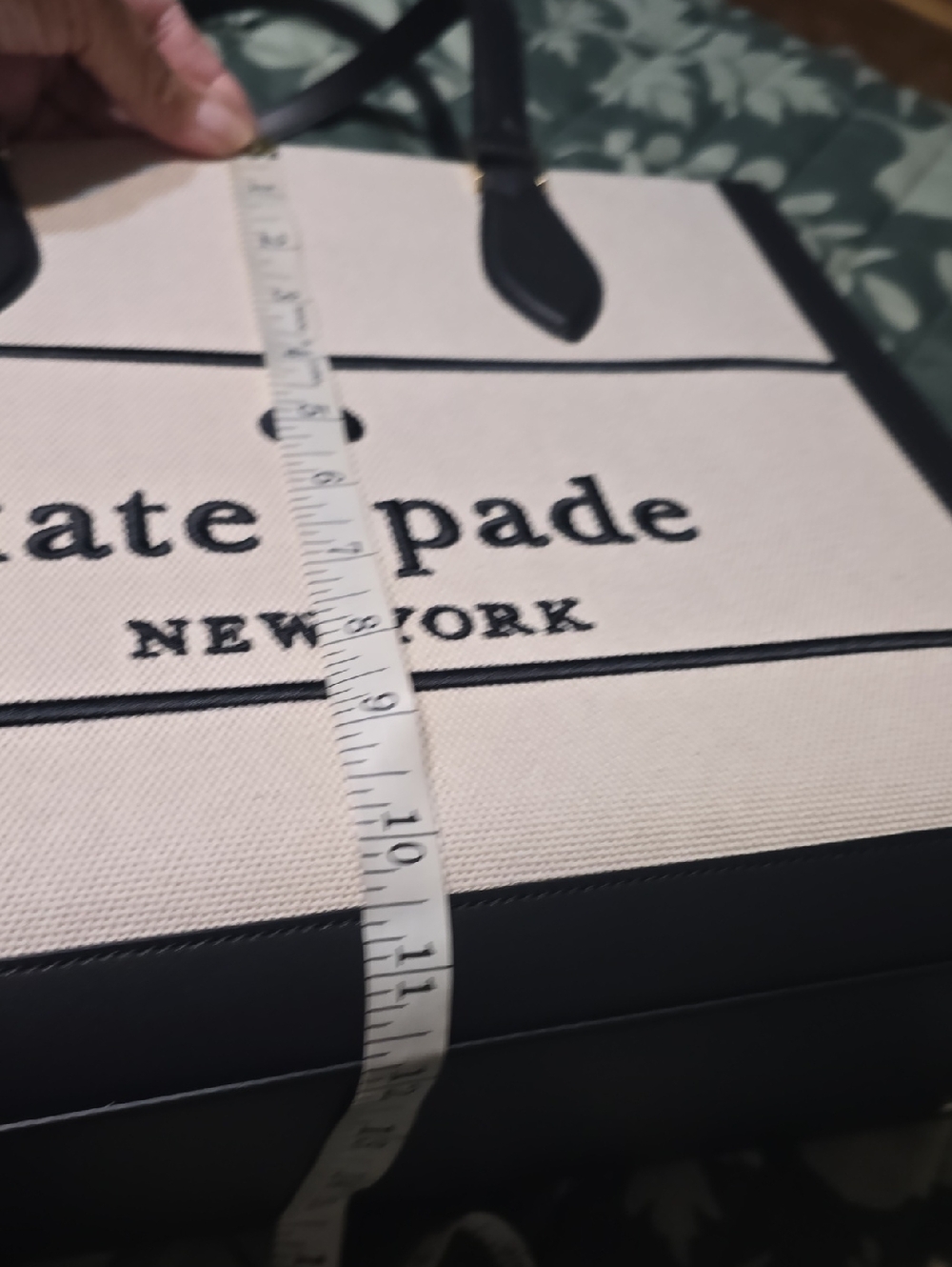 Kate Spade New York Black & Cream Canvas Tote Bag - Picture 7 of 8